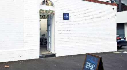 Front entrance of Little Pigeon Massage and Waxing in Melbourne, Victoria, AU showcasing inviting open door.