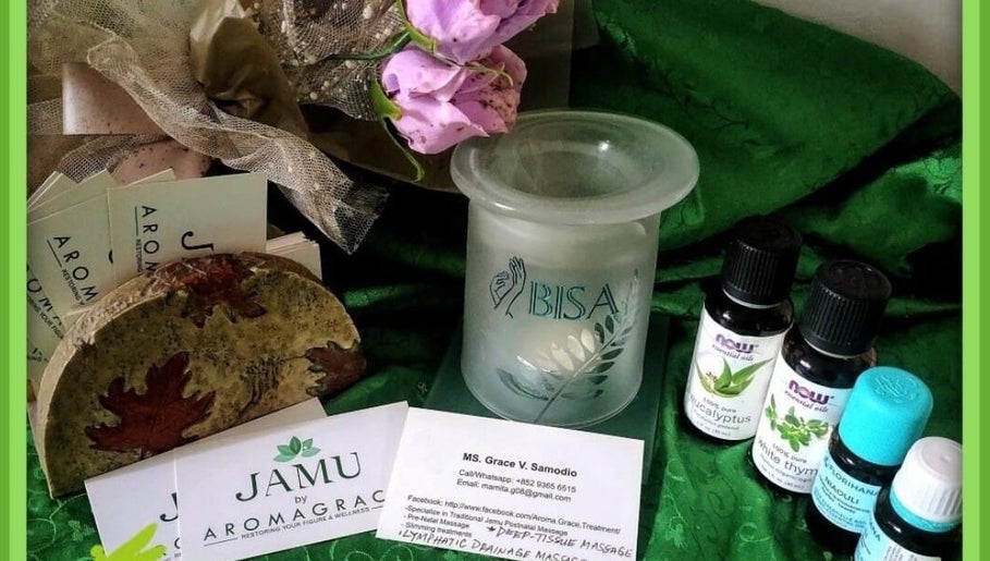 Aromagrace Health Beauty Care's wellness products displayed at Hong Kong Island, HK.