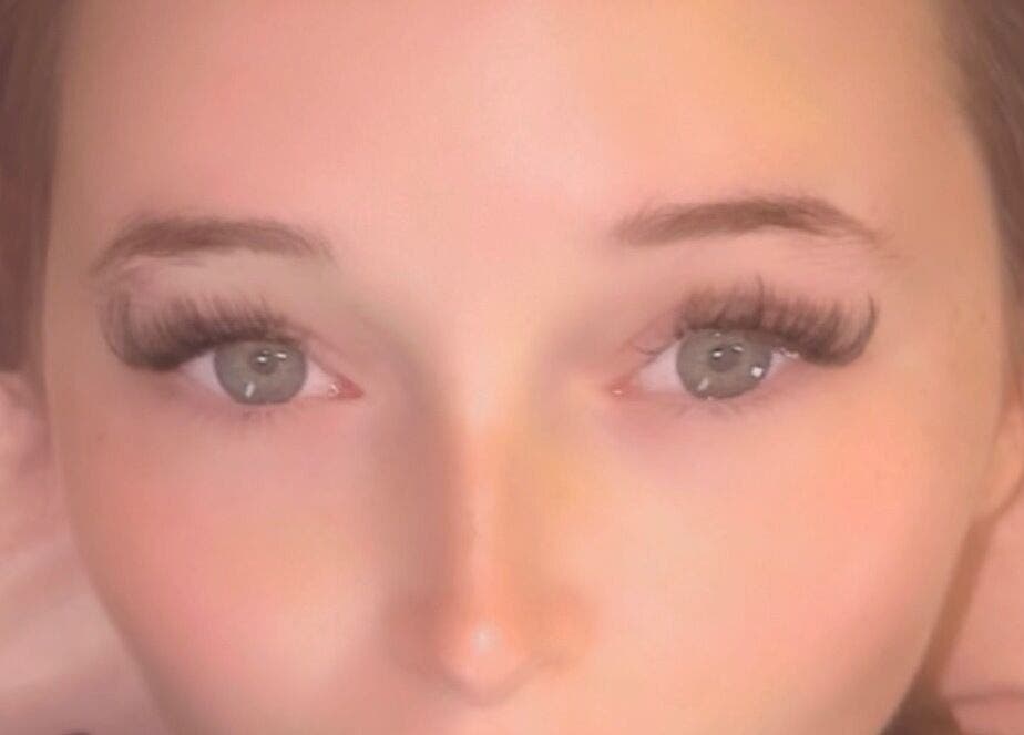 Close-up of elegant eyelash extensions at Better u lash, Moore, Oklahoma, US.