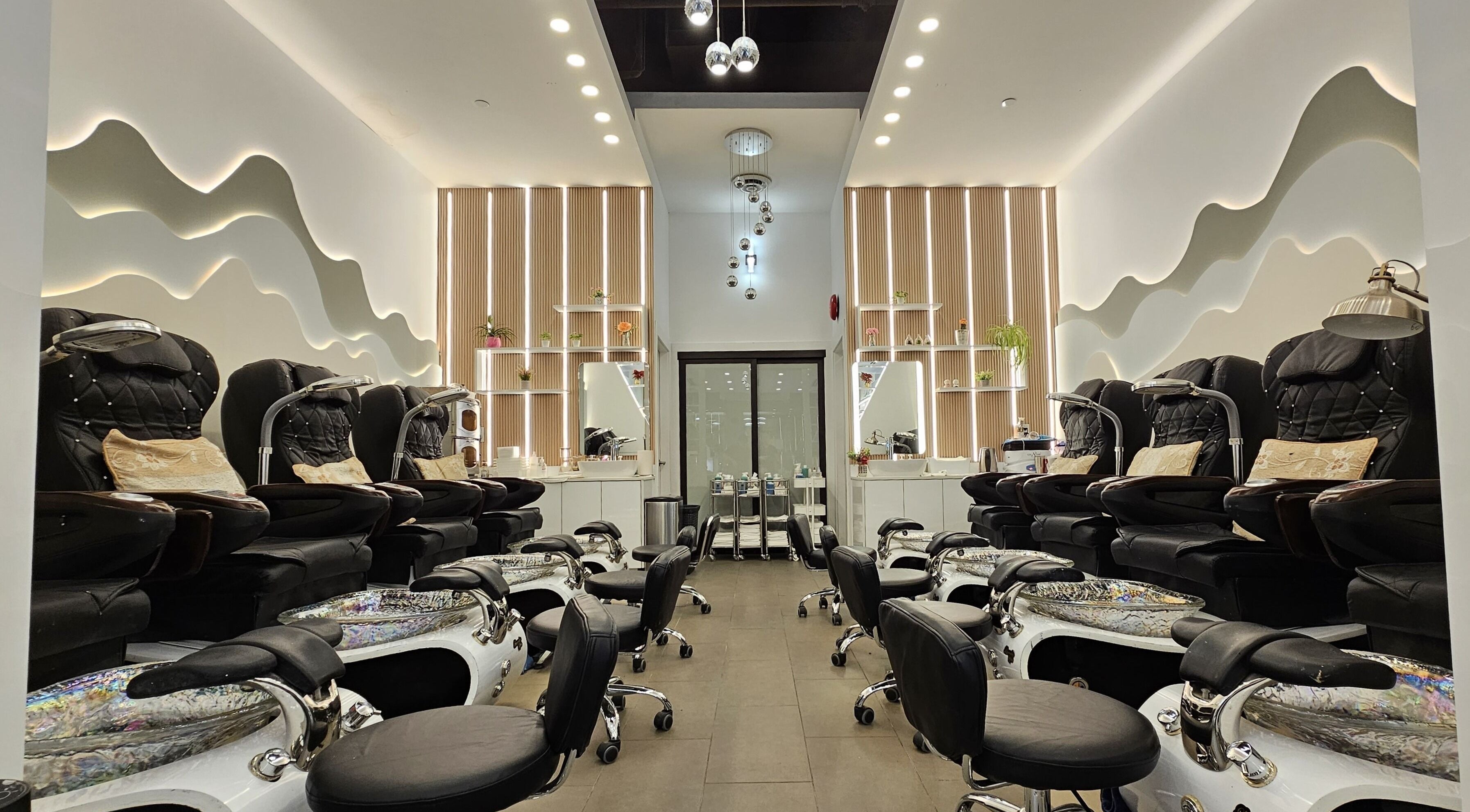 Luxurious pedicure chairs at All Season Nails, West Vancouver, British Columbia, CA.