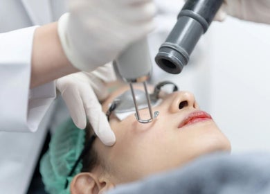 Aesthetic laser treatment at Gstudio Beauty Clinic, Quezon City, Metro Manila, PH for skin rejuvenation.