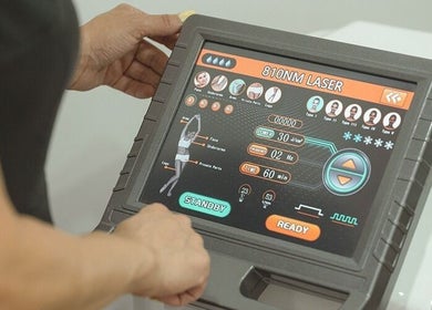 Close-up of laser machine interface at Lune Noire Beauty, Ir-rabat Għawdex, MT.