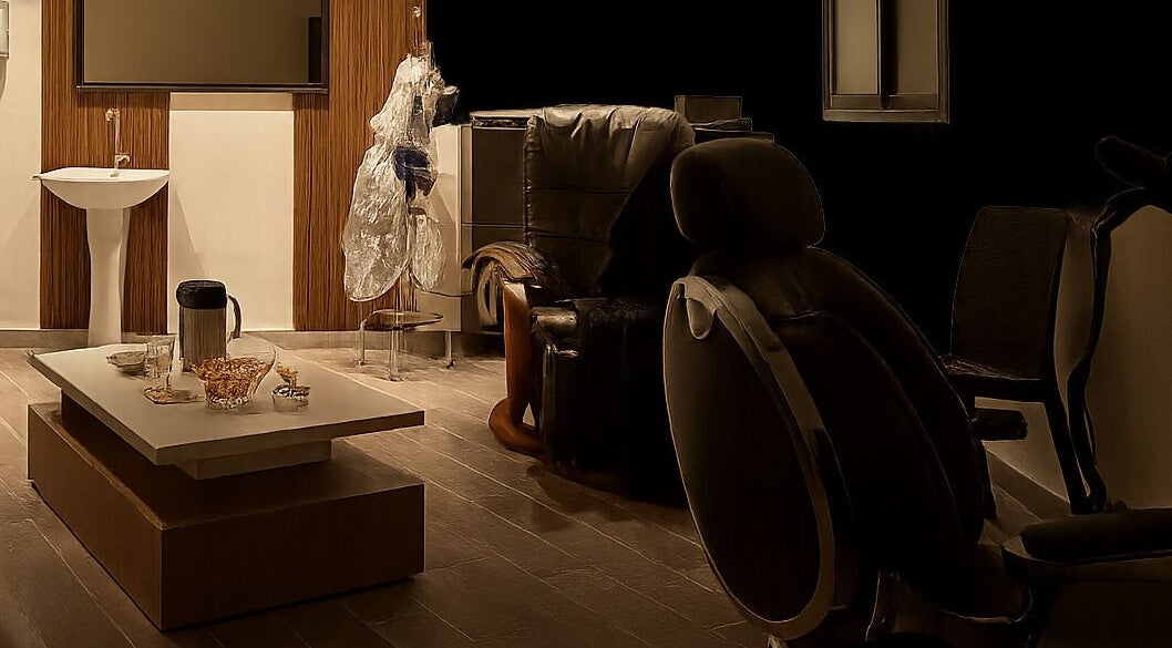 غرفة انتظار أنيقة في Private cut by abu Yousef, مادبا, JO توفر الراحة للعملاء.