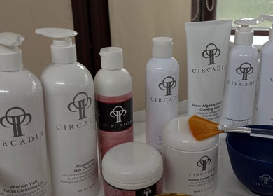 Selection of skincare products at Neta Skin and Beauty Clinic, Buxton, England, GB.