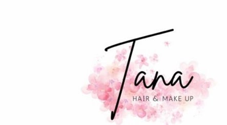 Tana Hair & Make Up logo with floral design, Melbourne, Victoria, AU.
