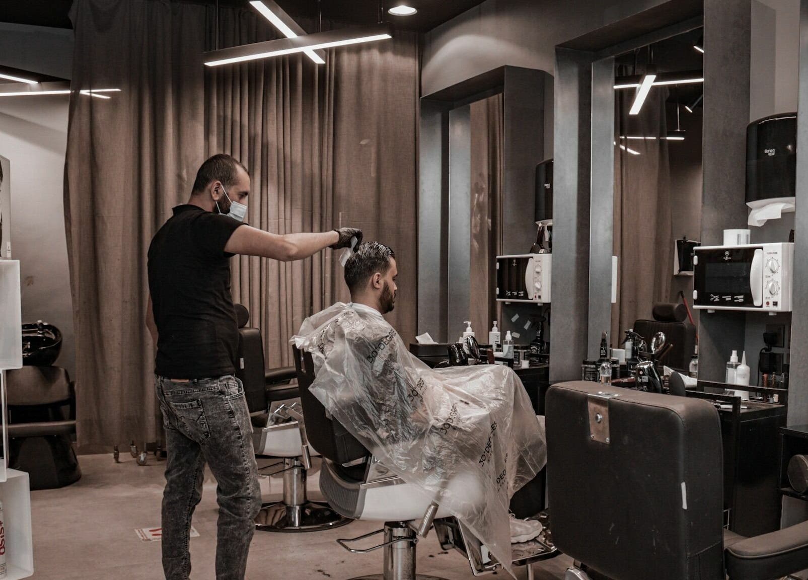 Professional hair styling at Al Mohamadyah 30 Degrees Barbershop, Riyadh, Riyadh Province, SA.