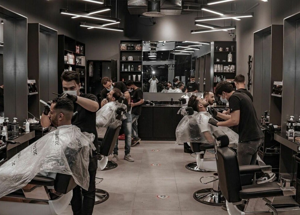 Stylish interior of Almahdiyah 30 Degrees Barbershop, Riyadh, Riyadh Province, SA, showcasing modern barber styling.