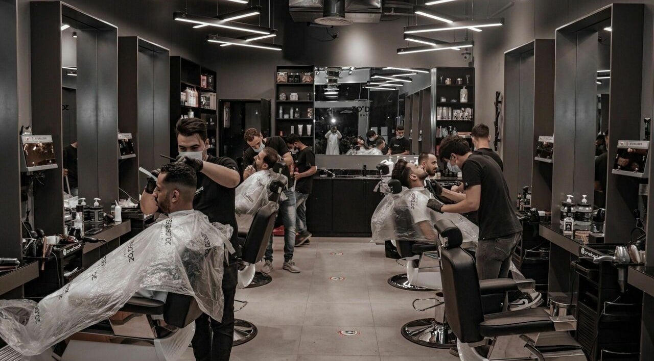 Stylish interior of Almahdiyah 30 Degrees Barbershop, Riyadh, Riyadh Province, SA, showcasing modern barber styling.