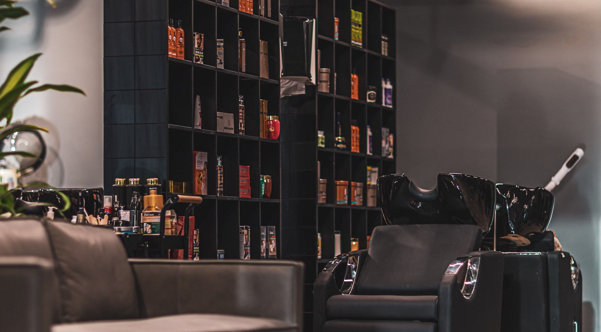 Elegant salon interior with hairwashing station at 30 Degrees Clock Tower, Makkah, Makkah Province, SA.