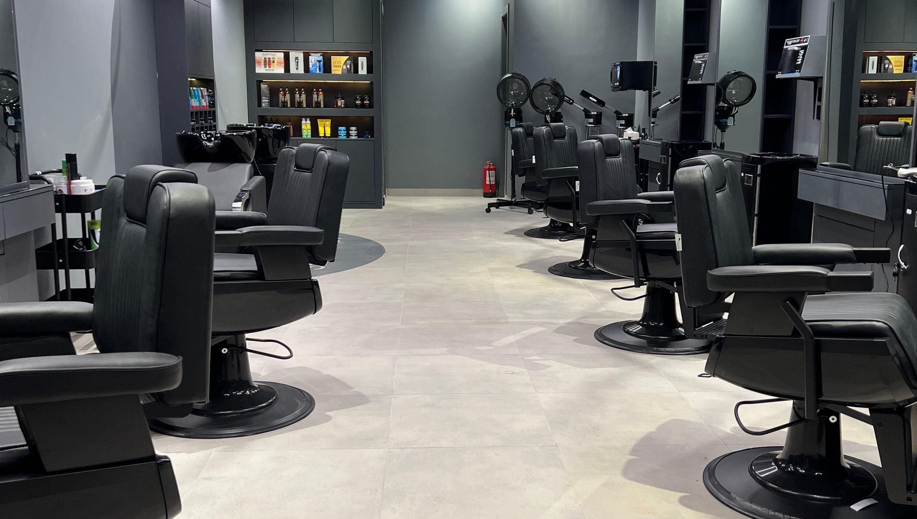 Sleek barber chairs at 30Degrees Qirawan, Riyadh, Riyadh Province, SA offer a modern grooming experience.