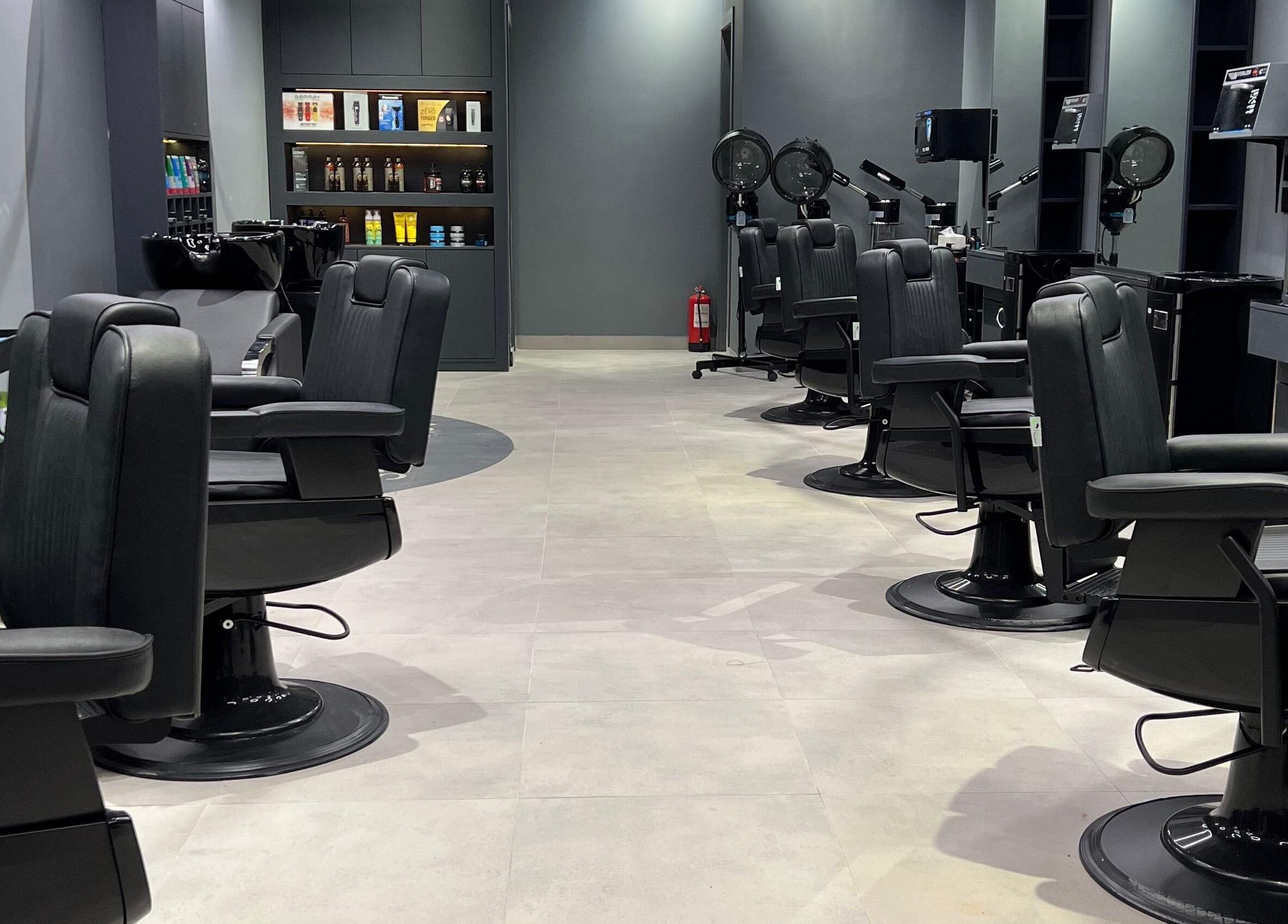 Sleek barber chairs at 30Degrees Qirawan, Riyadh, Riyadh Province, SA offer a modern grooming experience.