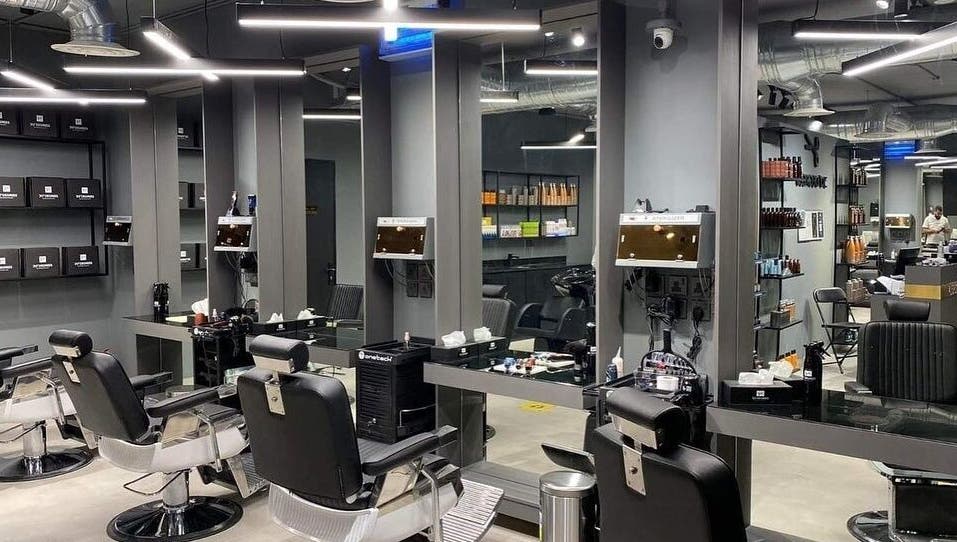 Modern salon interior at ✂️ خدمه الحلاقة المنزلية – Home Services, Riyadh, Riyadh Province, SA.