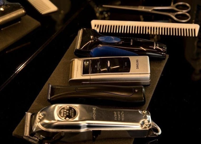 Professional hair clippers and scissors at ✂️ خدمه الحلاقة المنزلية – Home Services, Riyadh, Riyadh Province, SA.