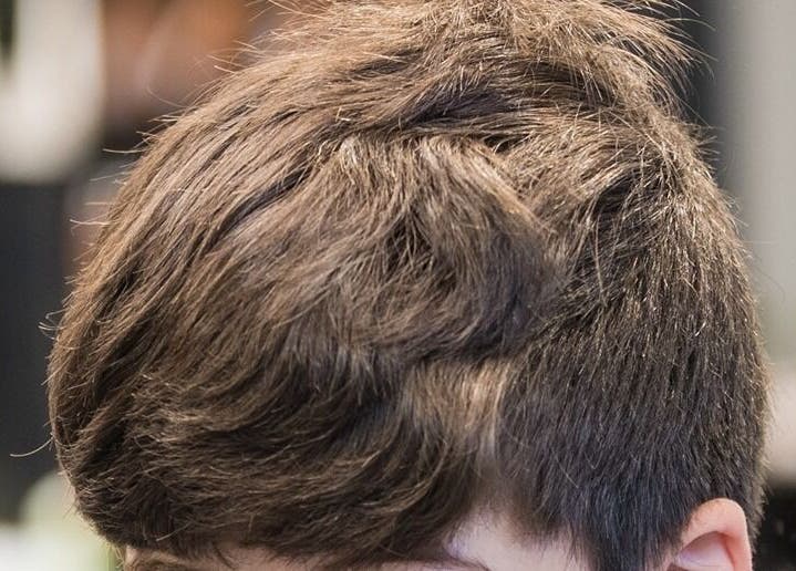 Stylish haircut detail at ✂️ خدمه الحلاقة المنزلية – Home Services, Riyadh, Riyadh Province, SA.