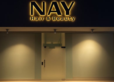 Entrance of NAY SALON in Riyadh, Riyadh Province, SA showcasing modern and elegant design.