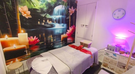 Peaceful massage room at Darawan Thai Massage, Auckland, Auckland, NZ, with calming decor and ambient lighting.