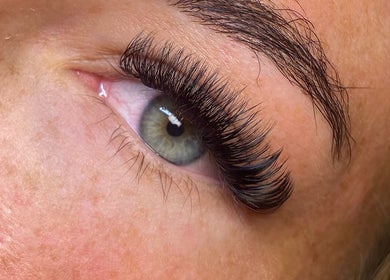 Elegant eyelash extension by CM Lash & Beauty in Wellington, England, GB, showcasing detailed lash work.