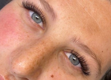 Detailed eyelash enhancement at CM Lash & Beauty, Wellington, England, GB, showcasing lush, long lashes.