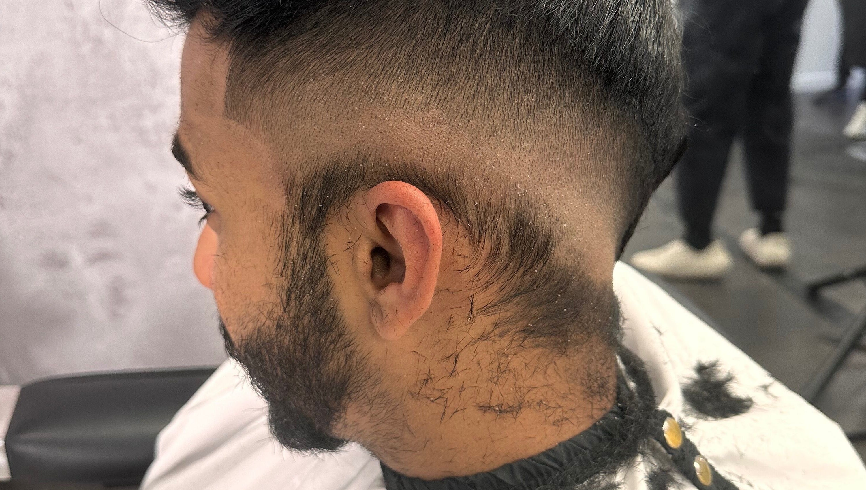 Close-up of a fresh haircut at Noble Blendz in Melbourne, Victoria, AU showcasing a detailed fade.