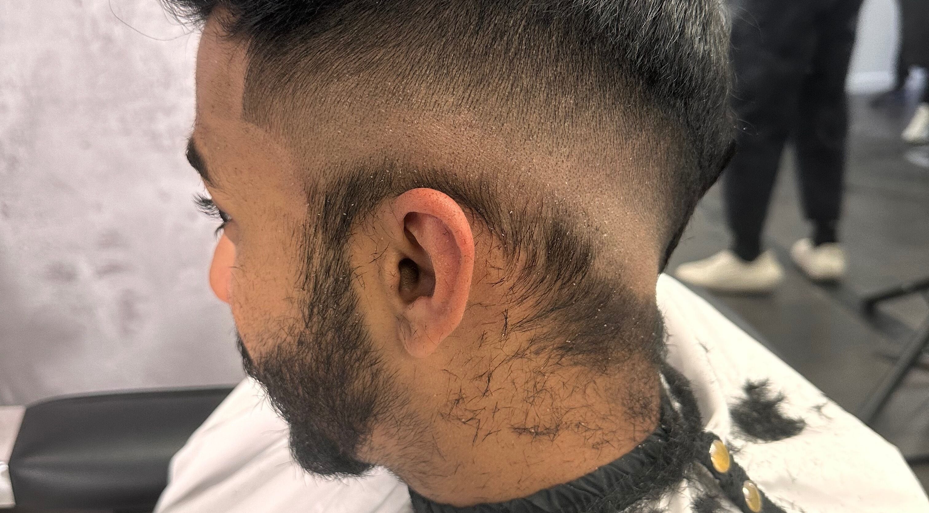 Close-up of a fresh haircut at Noble Blendz in Melbourne, Victoria, AU showcasing a detailed fade.