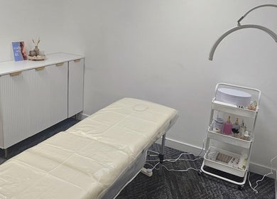Peaceful treatment room at RC BeautyLab, Manchester, England, GB designed for ultimate relaxation and wellness.