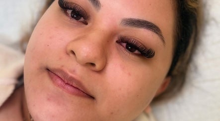 Close-up of eyelash extensions at M&M BEAUTY in Kelso, Queensland, AU.
