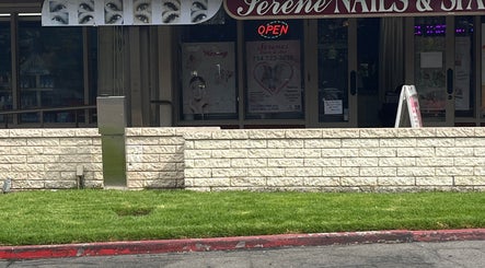 Exterior view of Silklash Nbrow, Costa Mesa, California, US with welcoming open sign.