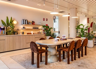 Relax in the chic lounge of HoneySpot Beauty Room, Bondi Junction, New South Wales, AU, with elegant decor.