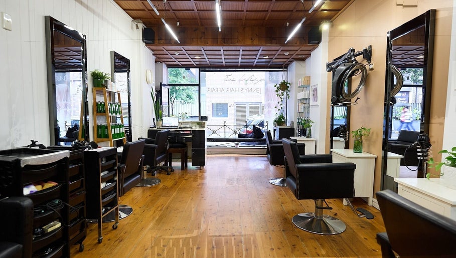 Jenny's Hair Affair salon interior showcasing stylist chairs in Potts Point, New South Wales, AU.