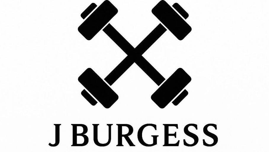 Logo of J Burgess Sports Therapy with dumbbells, located in Merthyr Tydfil, Wales, GB.