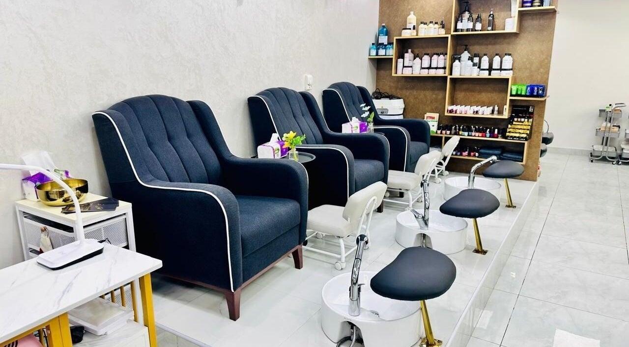 Luxurious pedicure chairs at Soso Belle Ladies Salon, Abu Dhabi, Abu Dhabi, AE ready for relaxation.