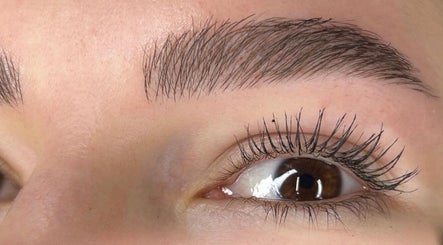 Close-up of perfectly shaped brows at Viktoria Veleva PhiBrows, Sofia, Sofia City Province, BG.