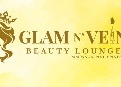 Logo of Glam N Vein Beauty Lounge - Sto Entierro, located in Angeles, Central Luzon, PH, with golden elegance.