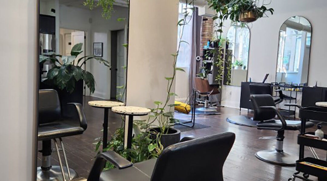 Relaxing salon interior at Josh The Hair Witch at Sekt Studios, Toronto, Ontario, CA featuring stylish decor.