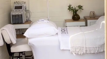 Relaxing treatment room at Megan Lou - Wellness | Skin | Eyebrows, Leicester, England, GB, showcasing soothing decor.