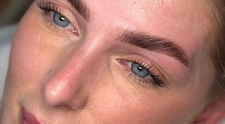 Close-up of expertly shaped eyebrows at Megan Lou - Wellness | Skin | Eyebrows, Leicester, England, GB.