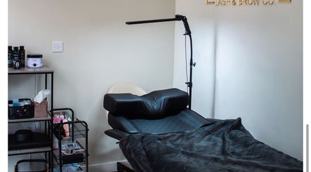 Cozy treatment area at Fox Lash & Brow Co, Barry, Wales, GB, featuring a comfortable chair and beauty tools.