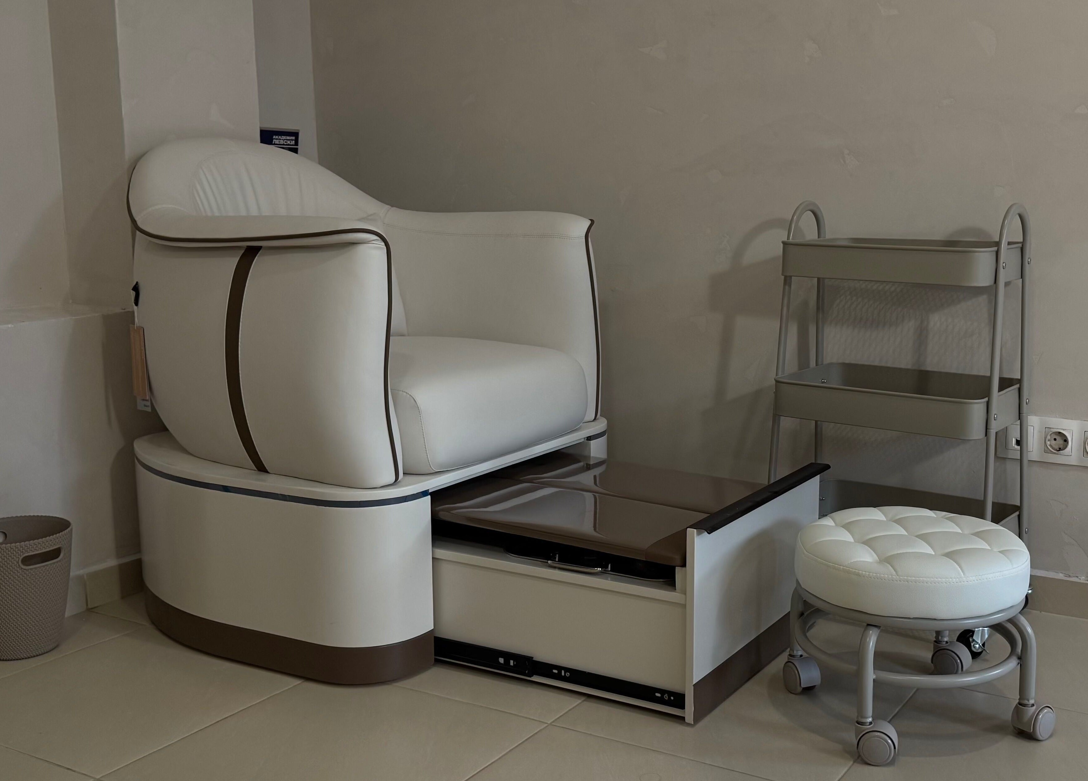 Luxurious pedicure chair at Simple by Eleonora Velinova, Sofia, Sofia City Province, BG, offers comfort and style.
