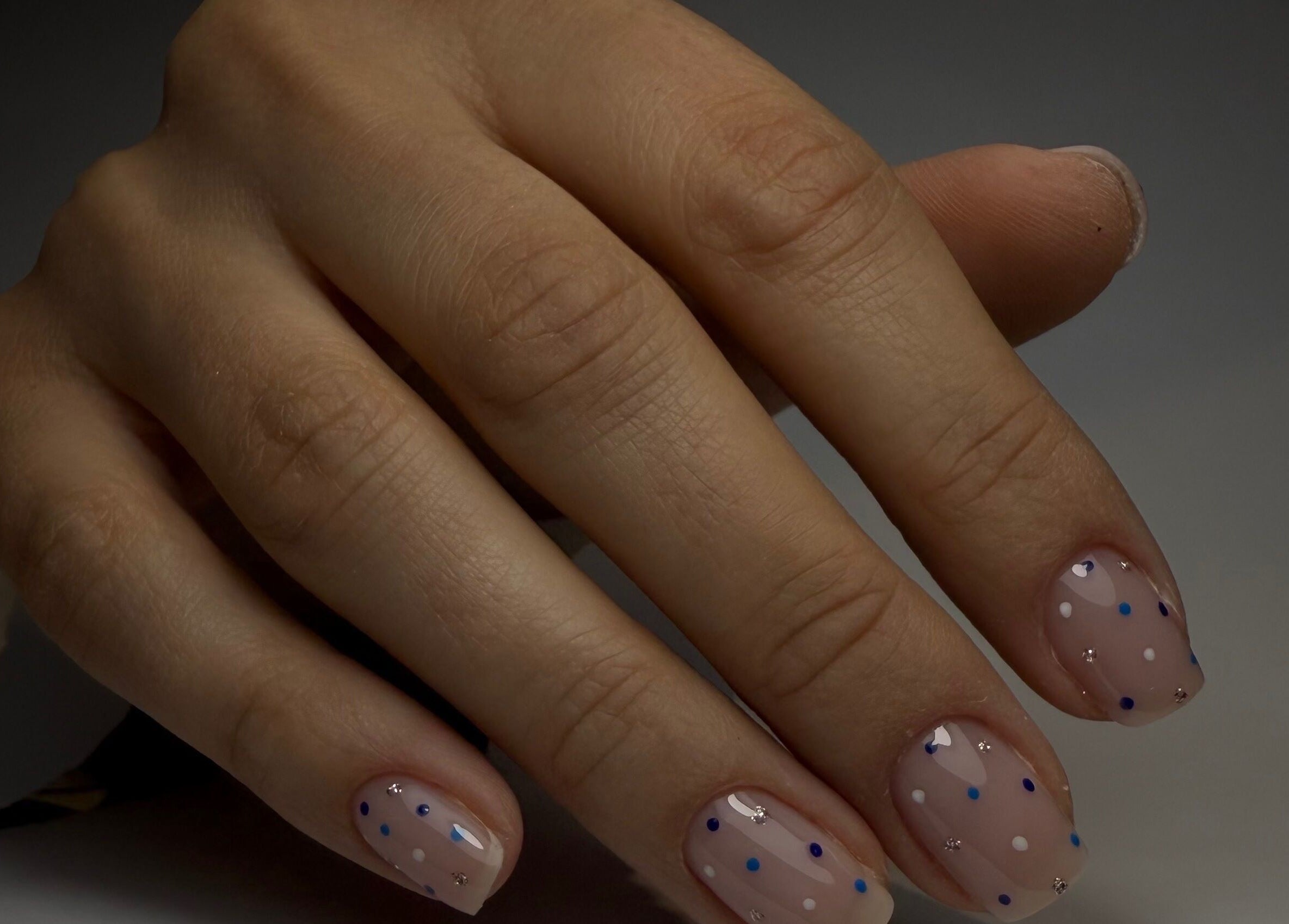 Elegant nail art with polka dots from Simple by Eleonora Velinova, Sofia, Sofia City Province, BG.