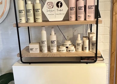 Stylish product display at Beauty, Hair & Beyond in Stevenage, England, GB featuring Authentic Beauty Concept.