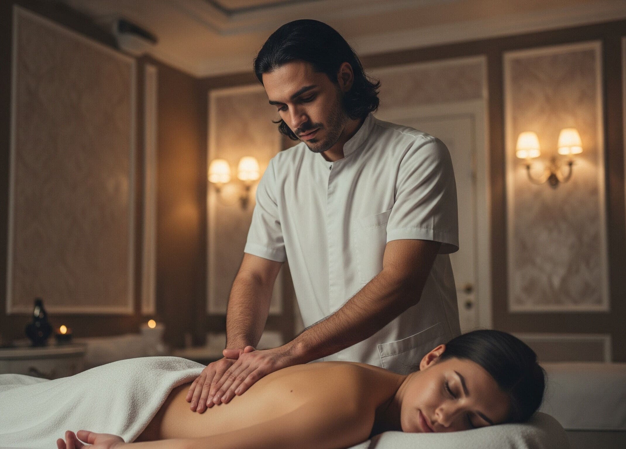 Relaxing massage at Dopamine Rush in Pointe-Claire, Québec, CA. Luxurious wellness experience captured.