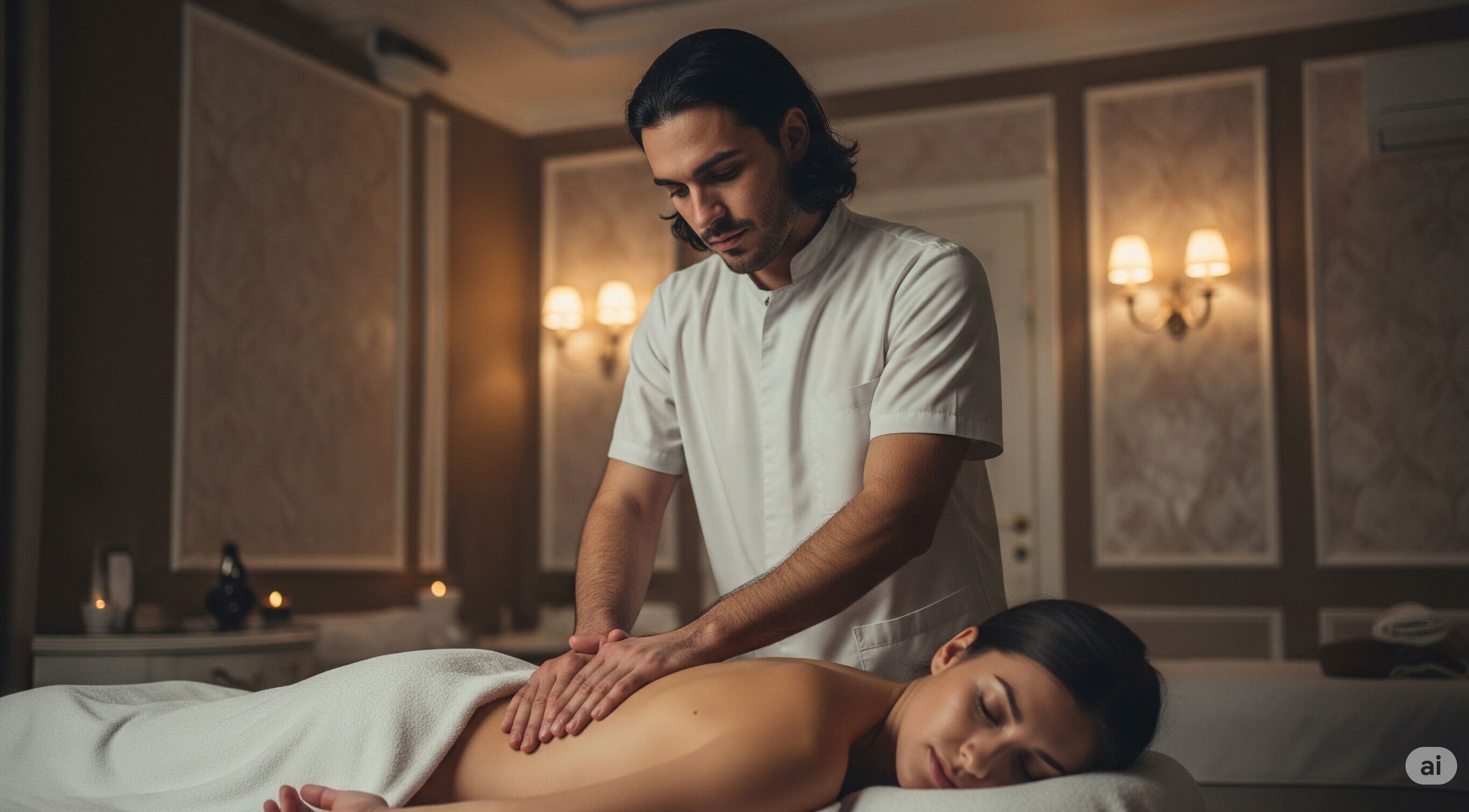 Relaxing massage at Dopamine Rush in Pointe-Claire, Québec, CA. Luxurious wellness experience captured.