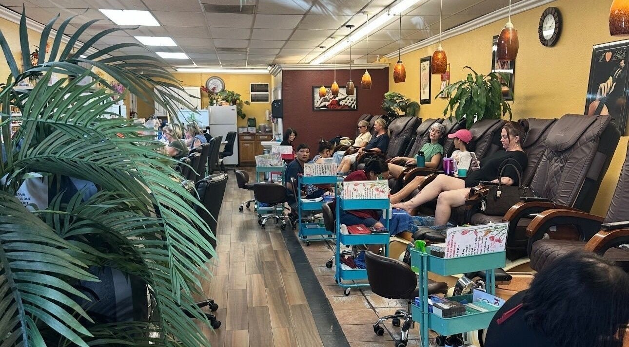 Guests enjoying pedicures at Lisa Nails and Spa, Sonora, California, US, in a cozy and relaxing setting.