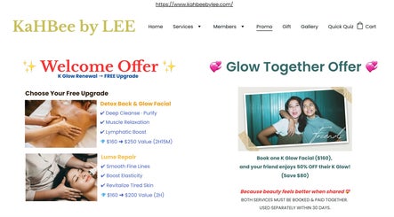 KaHBee by Lee promotions for spa upgrades in Torrance, California, US. Detox and glow facial services.