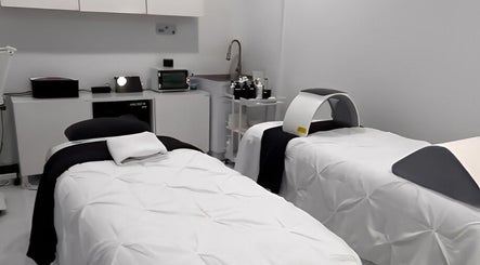 Relaxing treatment room at KaHBee by Lee, Torrance, California, US, featuring two massage beds.