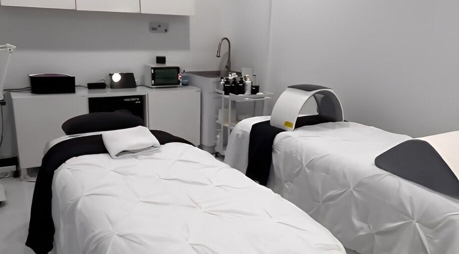 Relaxing treatment room at KaHBee by Lee, Torrance, California, US, featuring two massage beds.