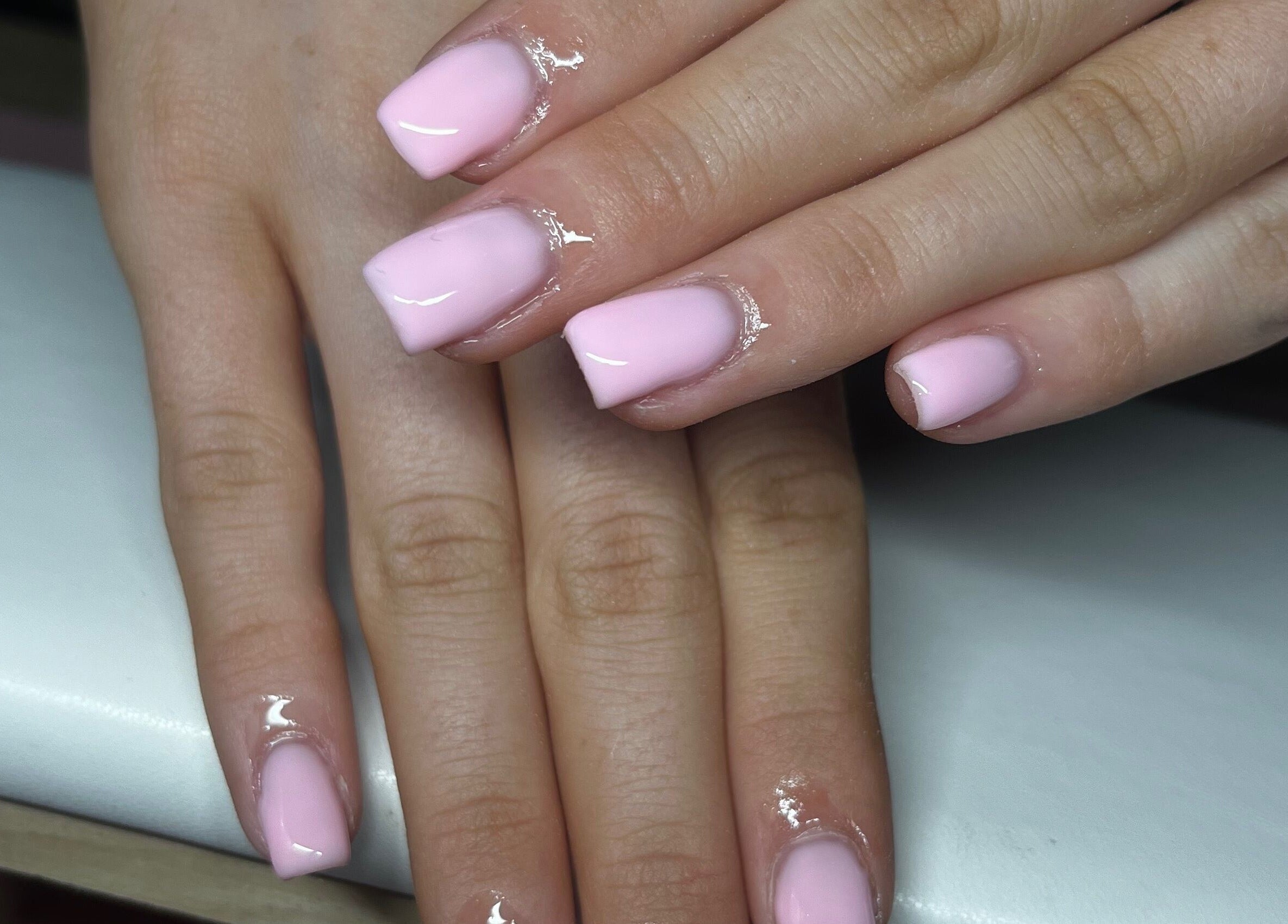 Elegant pink nails by Nails By Caoimhe, Castlebar, County Mayo, IE. Perfect manicure for a polished look.