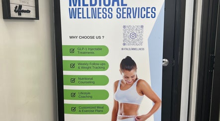 VitalSlim Wellness Services poster in Chandler, Arizona, US showcasing medical treatments and lifestyle coaching.