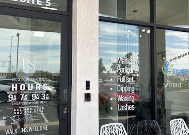 Entrance of VitalSlim Wellness Services in Chandler, Arizona, US with visible services offered.