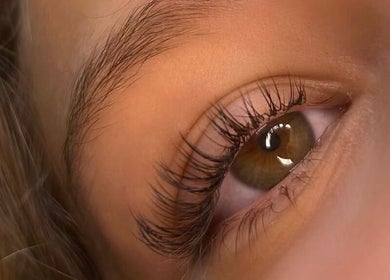 Close-up of beautifully curled lashes at Beautified.Bnee in Beenleigh, Queensland, AU.